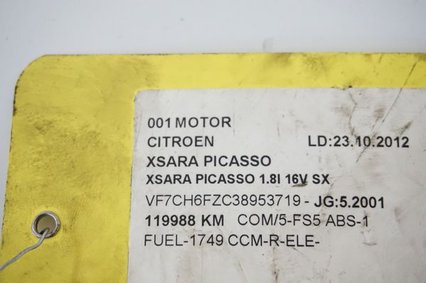 Zylinderkopf 9634355510 EW7 1,8 16v 6FZ Citroen Peugeot 120000km 0200Z4 1046