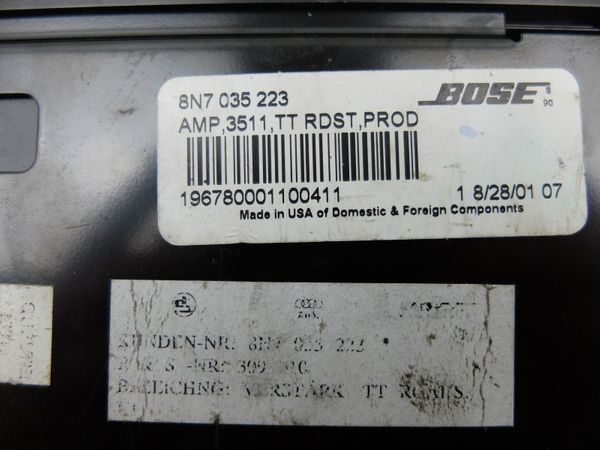 Audioverstärker Audi TT 8N7035223 BOSE