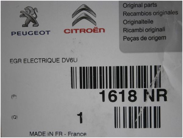 Agr-Ventil Original Citroen Peugeot C3 C4 C5 206 207 Partner 3 1.6HDI 1618NR