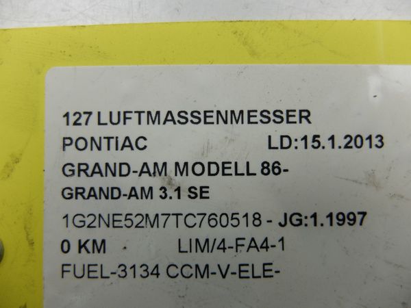 Luftmassenmesser Pontiac Grand Am 3.1 V6