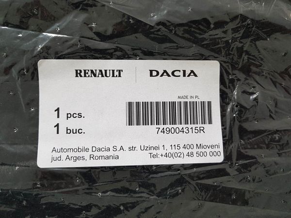 Fußmatten Matten Dacia Duster 749006230R 749004315R