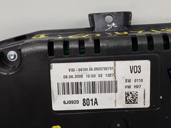 Tacho Kombiinstrument  SEAT IBIZA 6J0920801A A2C53349080