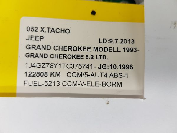 Tacho Kombiinstrument Jeep Grand Cherokee 56009137 CR0010002K0C0