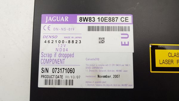 Navigationssystem DVD Jaguar XF 462100-8823 8W8310E887CE