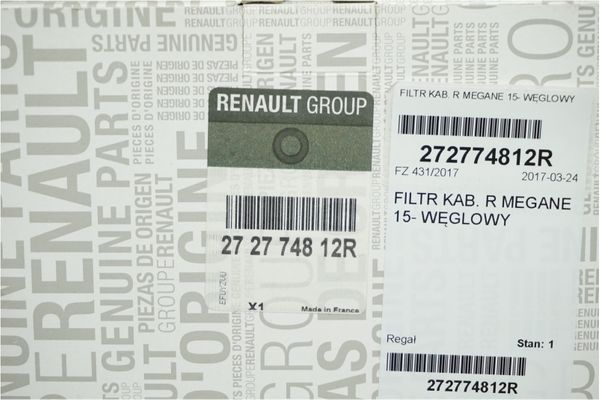 Innenraumfilter  272774812R Renault Kadjar Espace V 5
