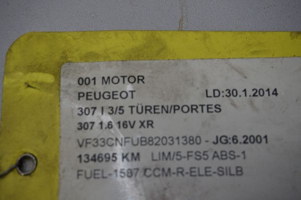 Benzinmotor 1,6 16v NFU 10FX2F Citroen Peugeot 307 135000km 1023