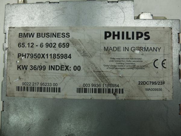 Kassettenradio  BMW 3 6512 6902659 22DC795/23F Business Philips
