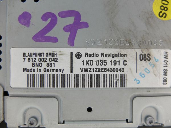 Cd-Radio Navi Volkswagen 1K0035191C 7612002042