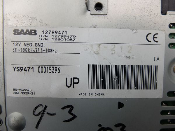 Audioverstärker Tuner Saab 9-3 12799471 YS9471