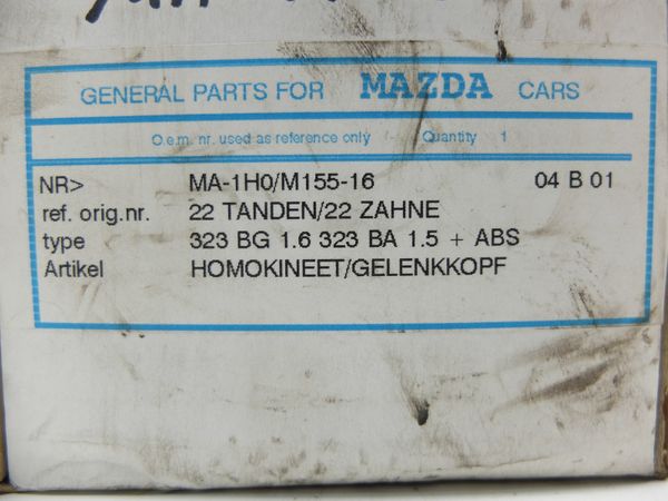 Gelenkwelle  Mazda 323 MX-3 MA-1H0/M155-16