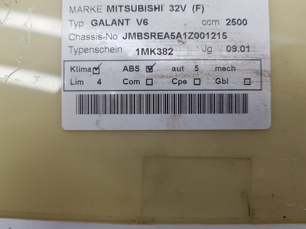 Klimabedienteil Bedienung Mitsubishi Galant MR568514 CAA502A040B